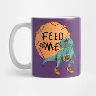 Hungry Date - Lady T-Rex in Teal Mug